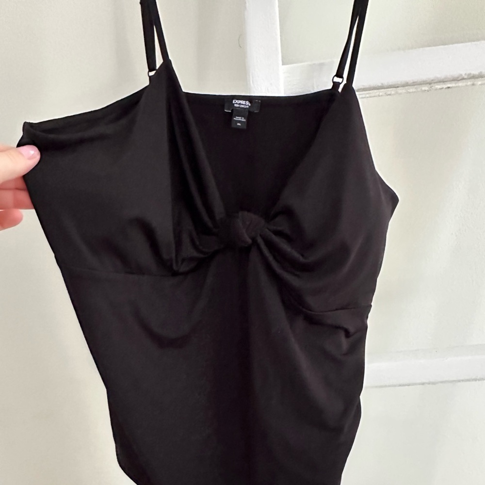 Express Spaghetti strap black body suite in XL